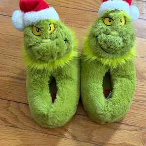 Green Grinch Kids Slippers